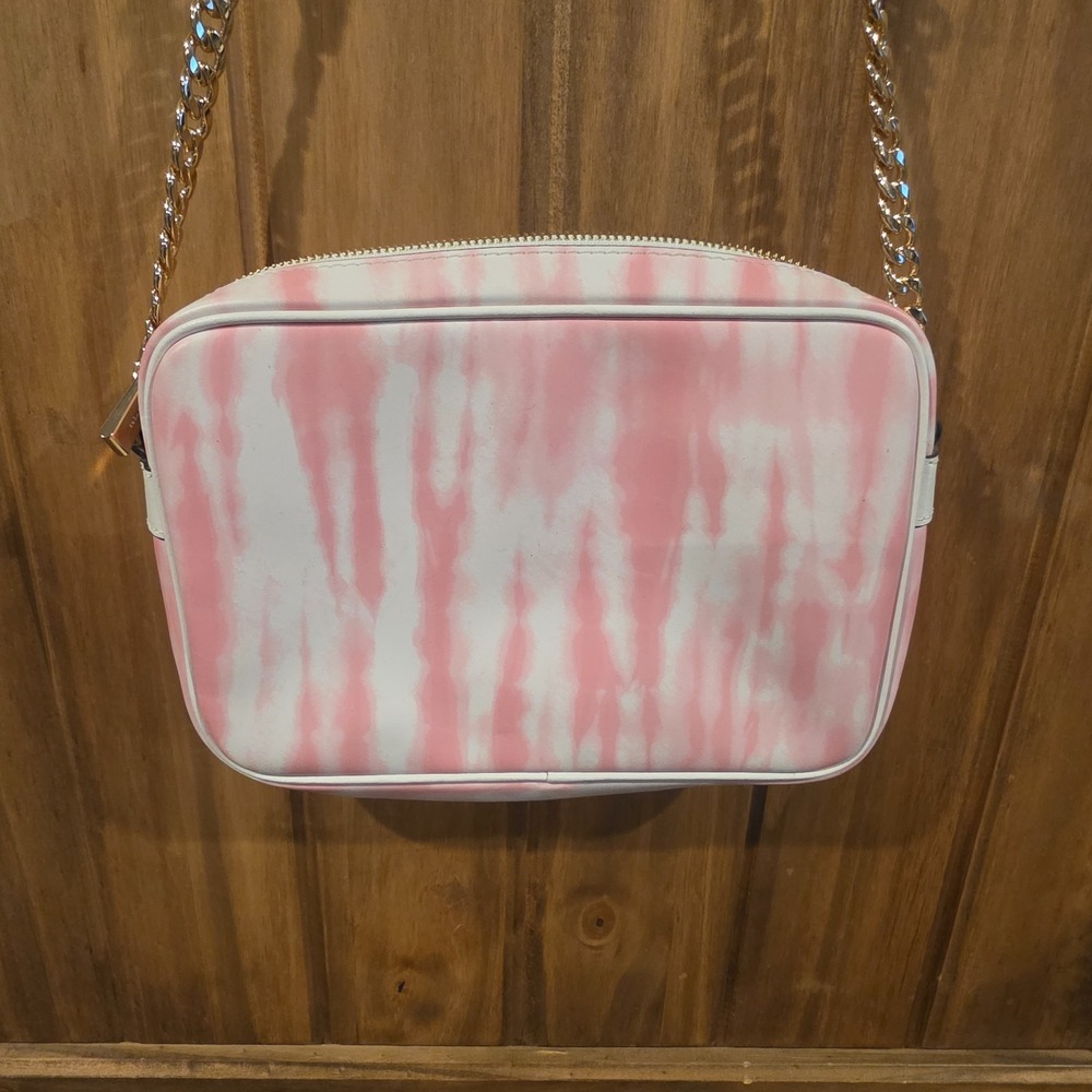 Michael Kors‎ Jet Set East West Crossbody Bag Womens Pink White Tie-Dye Leather - Picture 5 of 12
